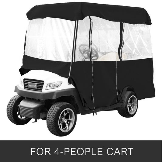 4 Passenger Golf Cart Cover Driving Enclosure Waterproof Roll-up Door V952-GEFYPCZ4ZHENC-022V0