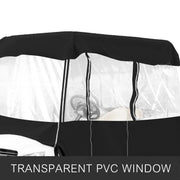 4 Passenger Golf Cart Cover Driving Enclosure Waterproof Roll-up Door V952-GEFYPCZ4ZHENC-022V0