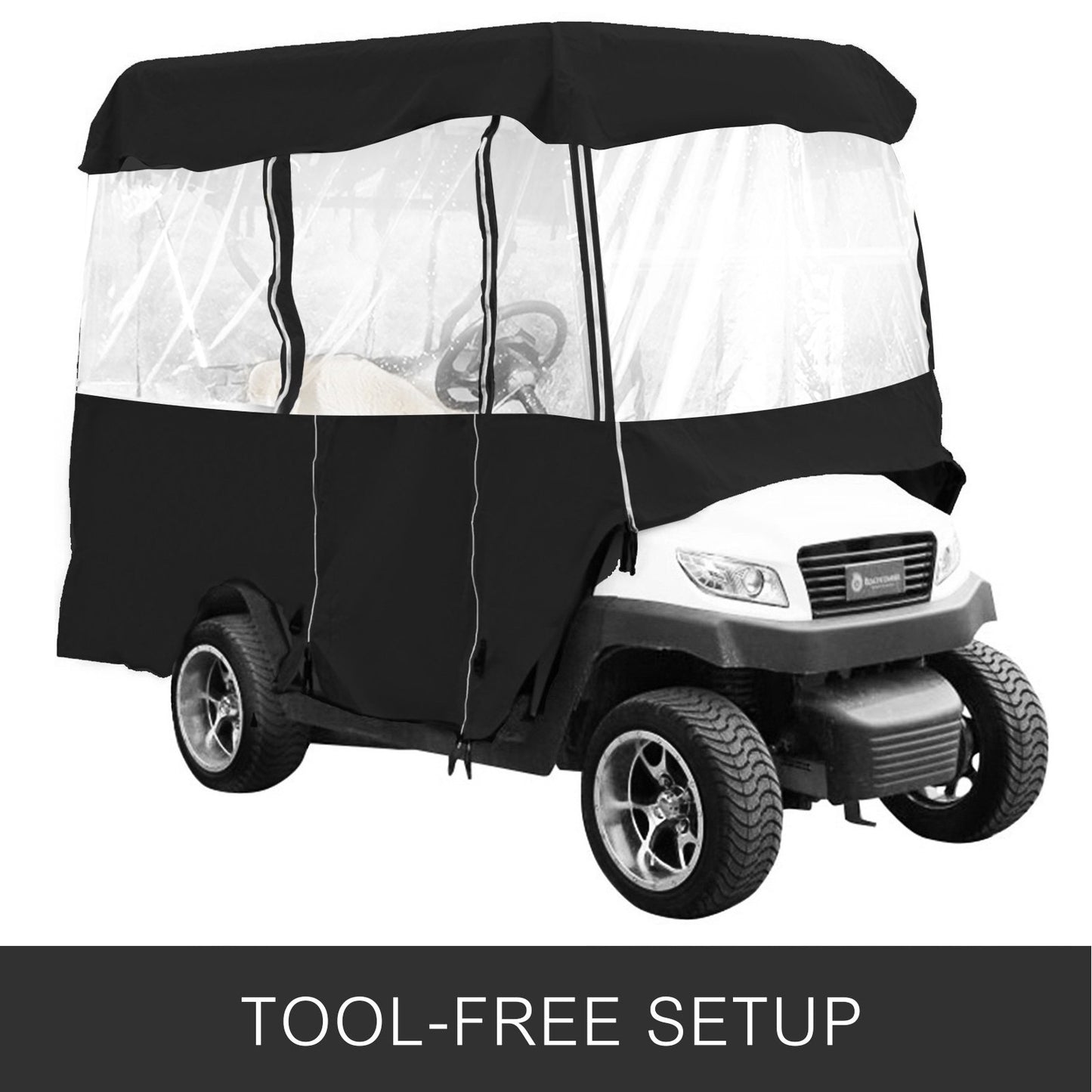 4 Passenger Golf Cart Cover Driving Enclosure Waterproof Roll-up Door V952-GEFYPCZ4ZHENC-022V0