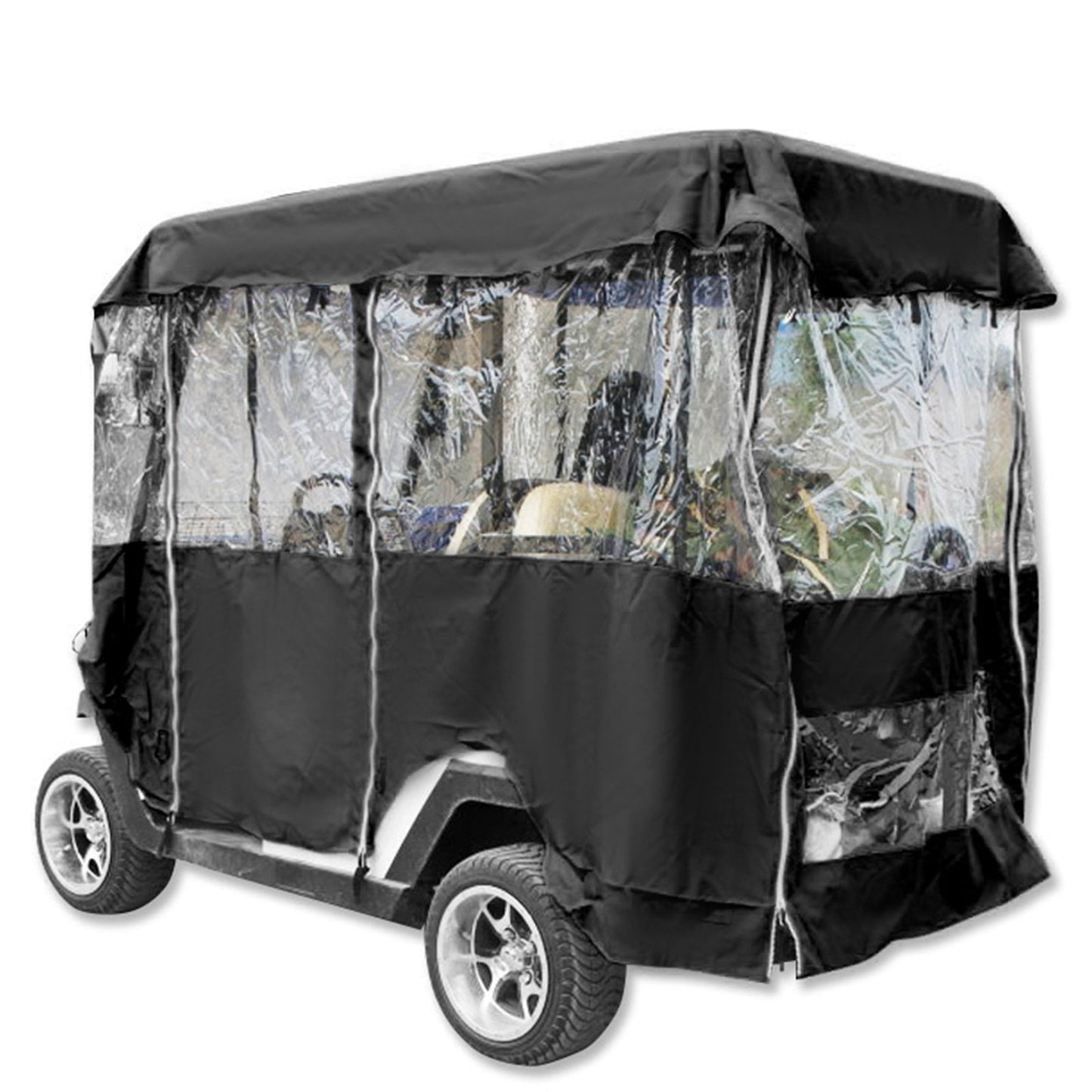 4 Passenger Golf Cart Cover Driving Enclosure Waterproof Roll-up Door V952-GEFYPCZ4ZHENC-022V0