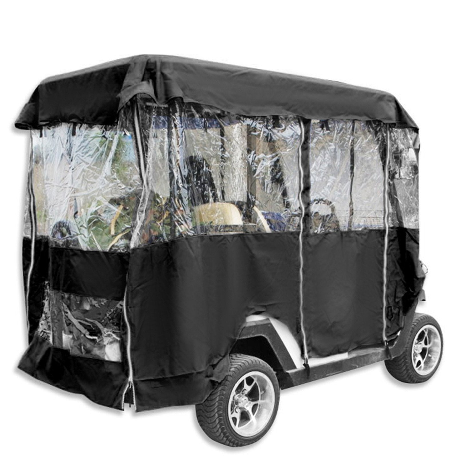 4 Passenger Golf Cart Cover Driving Enclosure Waterproof Roll-up Door V952-GEFYPCZ4ZHENC-022V0