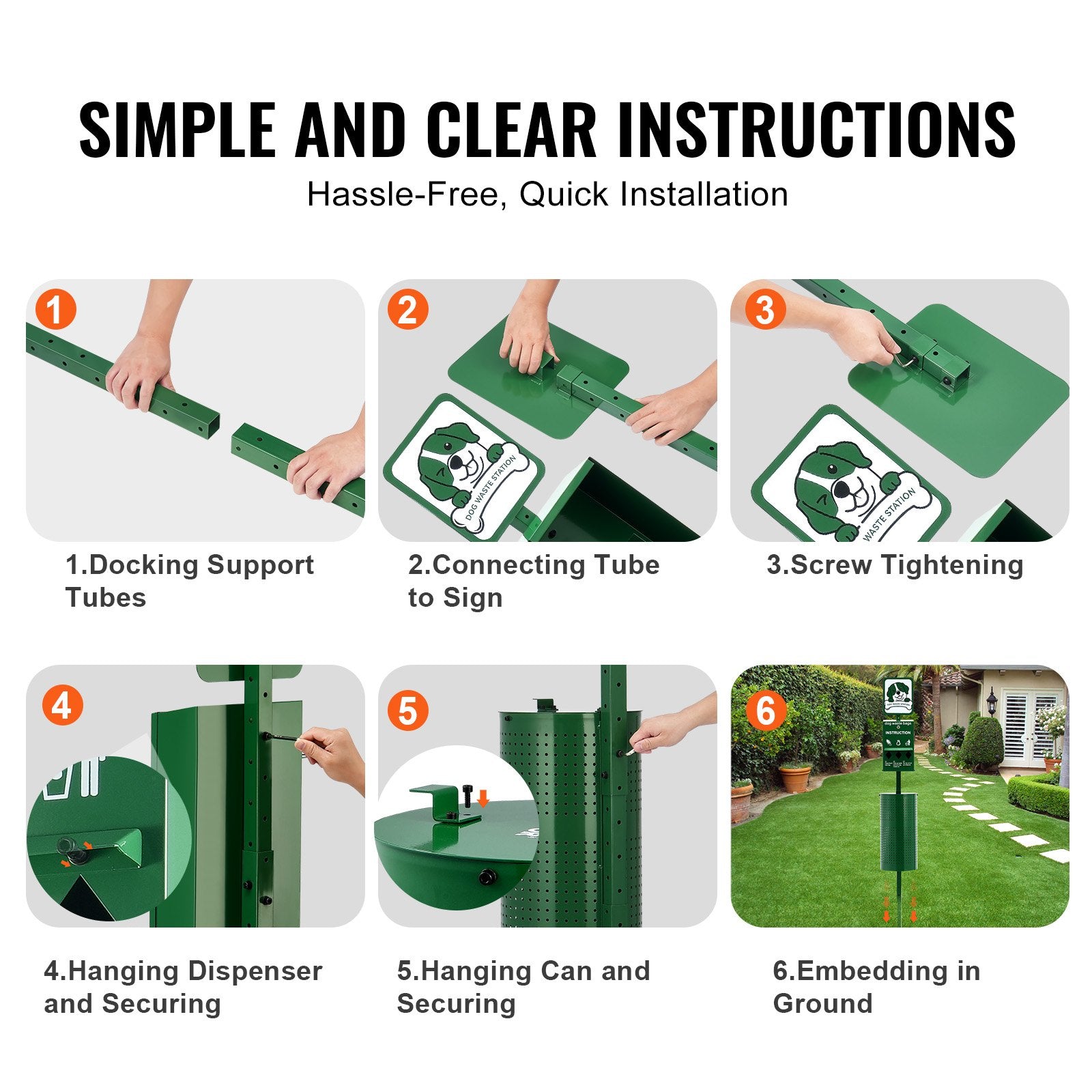 Dog Waste Station 11.5 Gallons Outdoor Dog Poop Station with 600 Bags V952-GFBZTZCWBYDXEKJXWV0