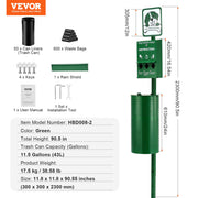 Dog Waste Station 11.5 Gallons Outdoor Dog Poop Station with 600 Bags V952-GFBZTZCWBYDXEKJXWV0