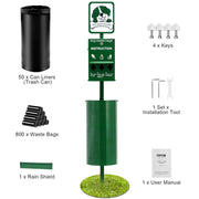 Dog Waste Station 11.5 Gallons Outdoor Dog Poop Station with 600 Bags V952-GFBZTZCWBYDXEKJXWV0