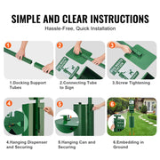 Dog Waste Station with 600 Dog Poop Bags Commercial Park Pet Poop Station V952-GFBZTZDXGSYBM1LVVV0