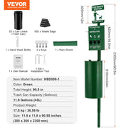 Dog Waste Station with 600 Dog Poop Bags Commercial Park Pet Poop Station V952-GFBZTZDXGSYBM1LVVV0