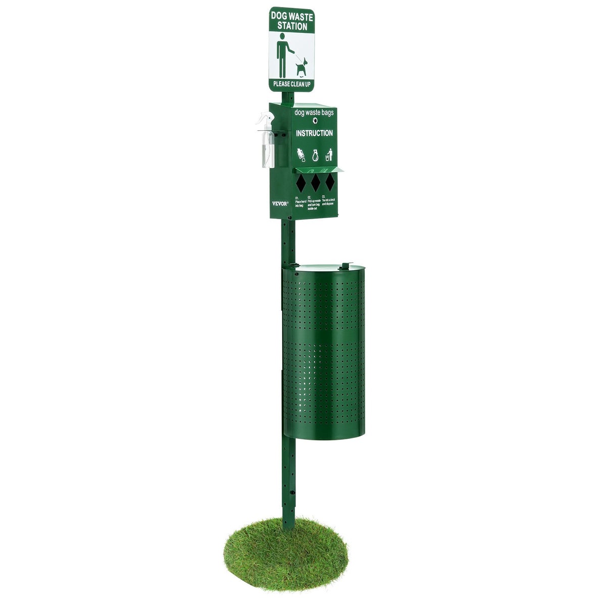 Dog Waste Station with 600 Dog Poop Bags Commercial Park Pet Poop Station V952-GFBZTZDXGSYBM1LVVV0