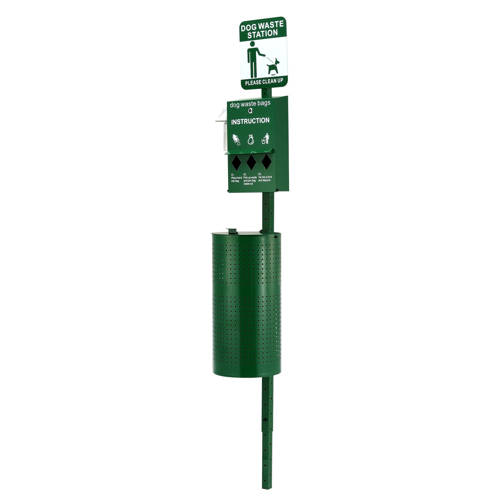Dog Waste Station with 600 Dog Poop Bags Commercial Park Pet Poop Station V952-GFBZTZDXGSYBM1LVVV0