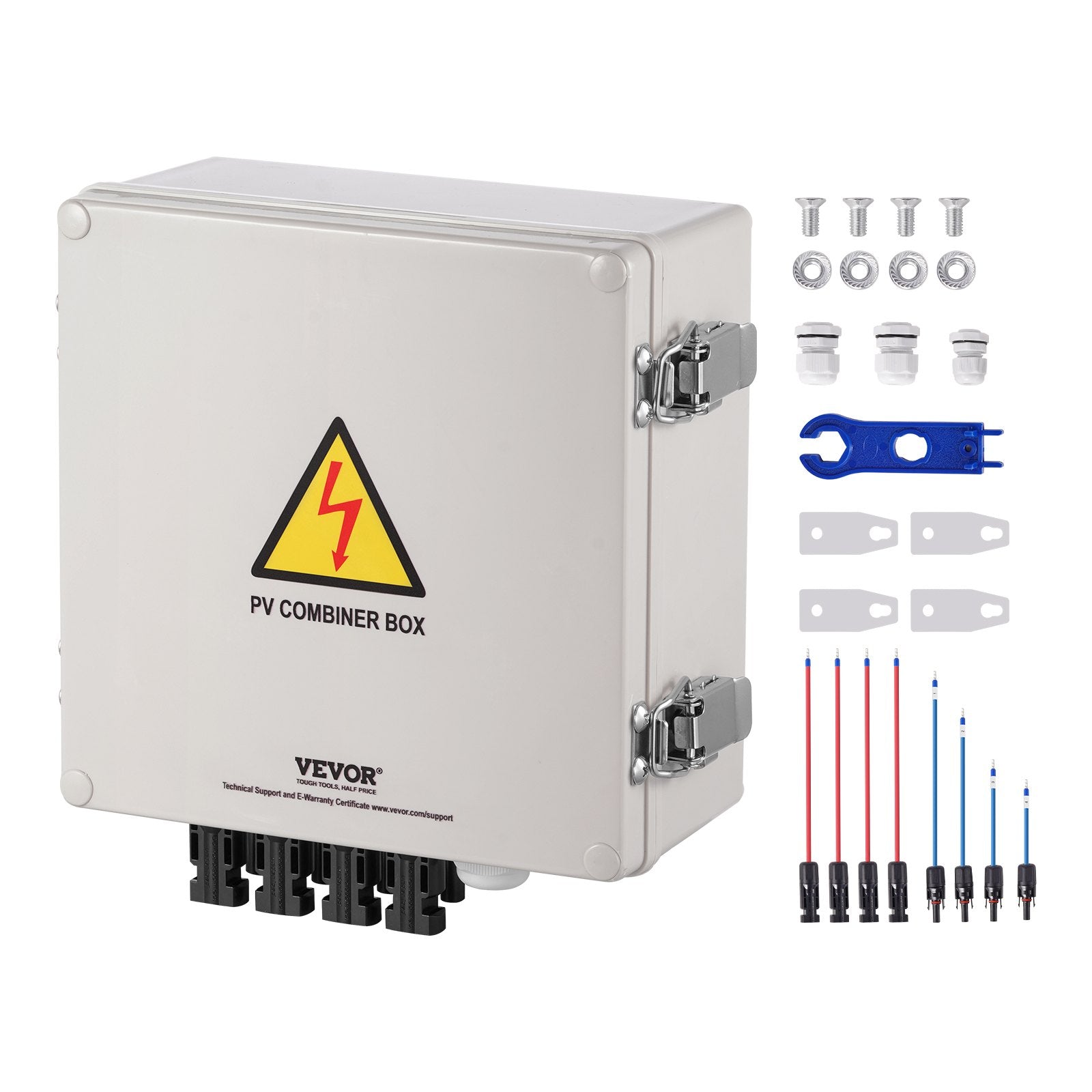 Solar PV Combiner Box 4 String 10A for Solar Panel System ABS Case IP65 V952-GFHLX4HL10ASCPG1OY3