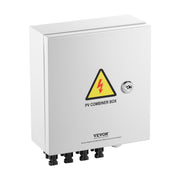 PV Combiner Box, 4 String, Solar Combiner Box with 15A Rated Current Fuse 63A Circuit Breaker Lightning V952-GFHLX4HL15ATMYRICY3
