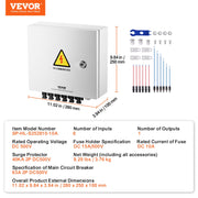 Solar PV Combiner Box 6 String 10A for Solar Panel System Steel Case IP65 V952-GFHLX6HL10ATXX3C2Y3