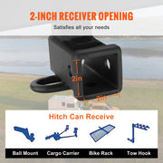 Class 3 Trailer Hitch, 2-Inch Receiver, Q455B Steel Tube Frame, Compatible with 2020-2023 Toyota Highlander, V952-GGLJQTG2YCTOVCHLXV0