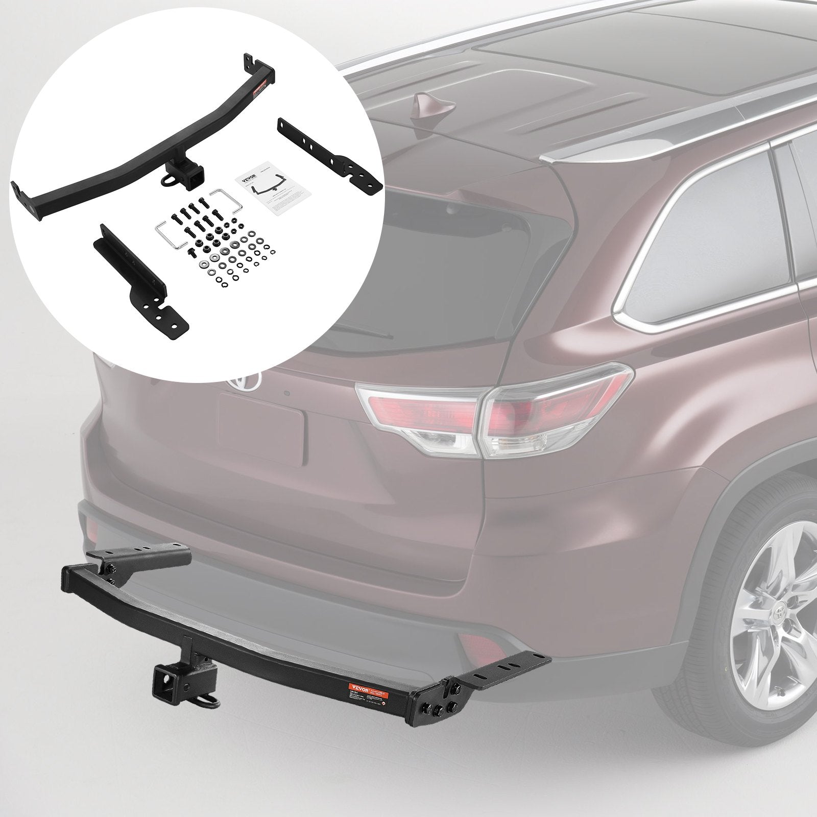 Class 3 Trailer Hitch, 2-Inch Receiver, Q455B Steel Tube Frame, Compatible with 2020-2023 Toyota Highlander, V952-GGLJQTG2YCTOVCHLXV0