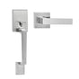 Entry Door Handle, Satin Nickel Square Handle Set with Lever Door Handle No Lock, Adjustable Hole Space, V952-GGSBDMNBDSFXMCY8VV0