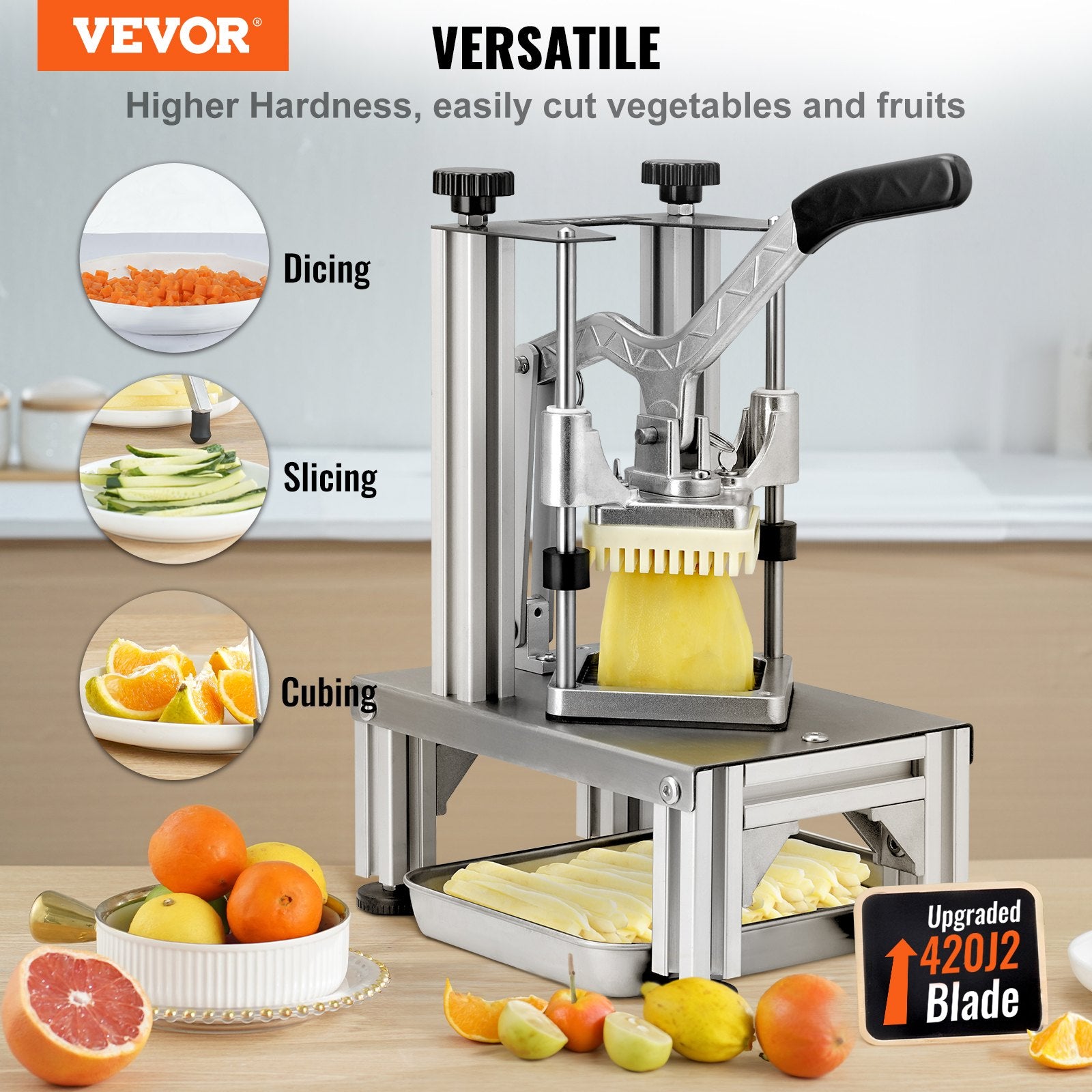 Commercial Vegetable Dicer Vegetable Chopper 4 Blades French Fry Cutter V952-GGSSDQTJJBBQX8OS7V0