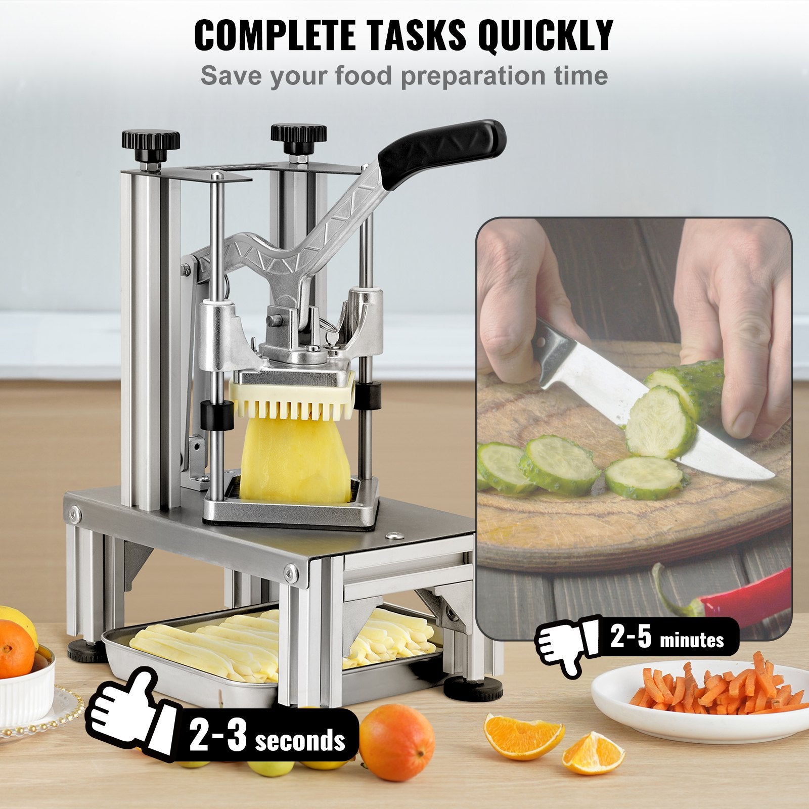Commercial Vegetable Dicer Vegetable Chopper 4 Blades French Fry Cutter V952-GGSSDQTJJBBQX8OS7V0