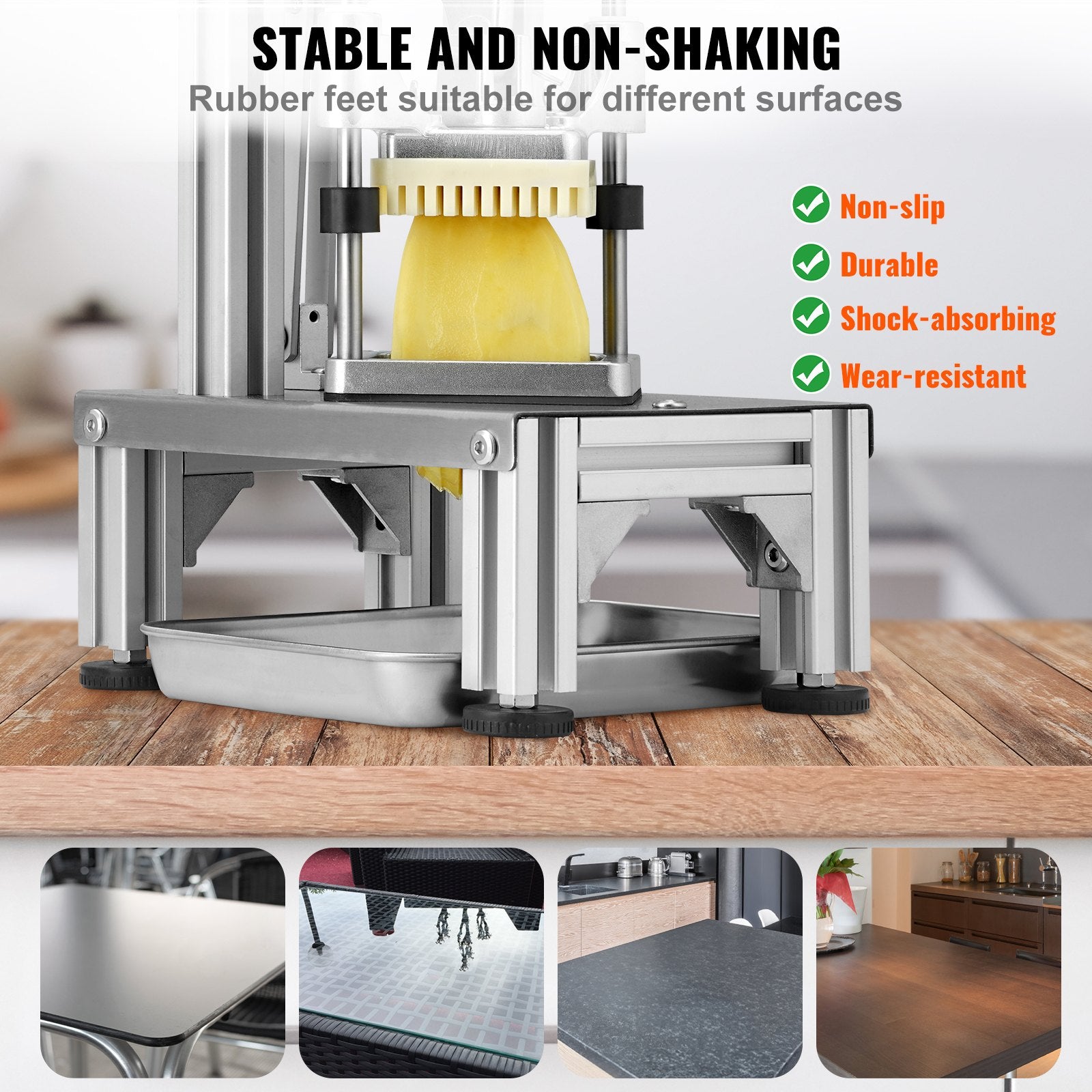 Commercial Vegetable Dicer Vegetable Chopper 4 Blades French Fry Cutter V952-GGSSDQTJJBBQX8OS7V0