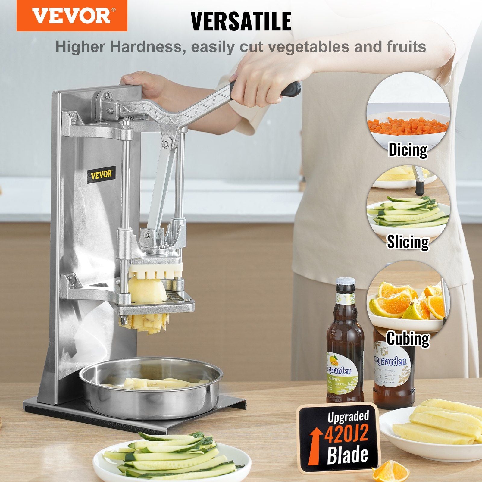 Commercial Vegetable Dicer French Fry Cutter with 4 Blades Wedge Slicer V952-GGSSDQTJJBBQXJAKLV0