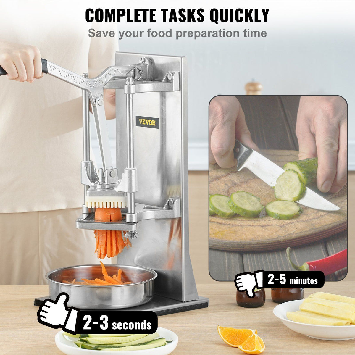 Commercial Vegetable Dicer French Fry Cutter with 4 Blades Wedge Slicer V952-GGSSDQTJJBBQXJAKLV0