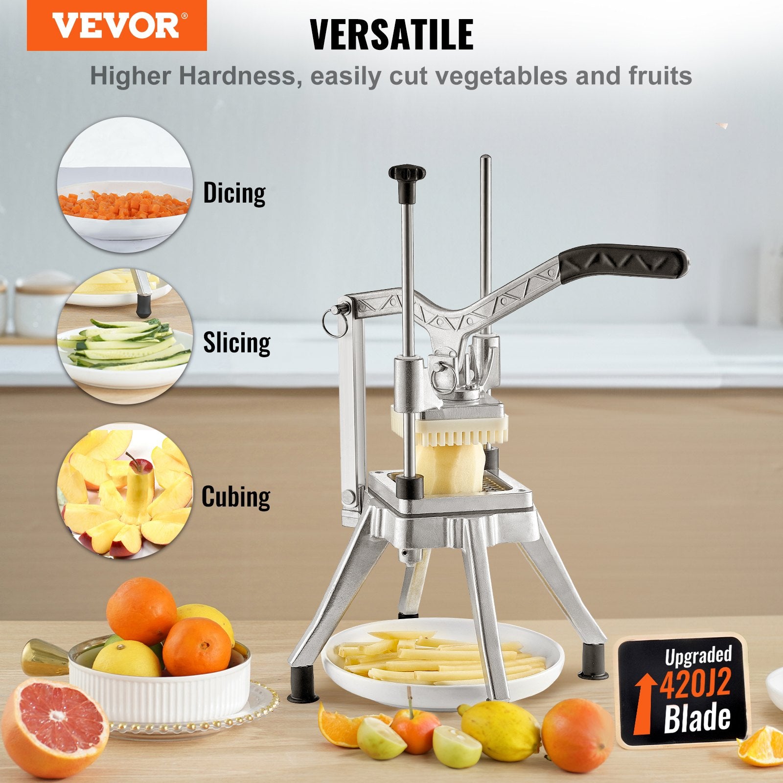 Commercial Chopper Commercial Vegetable Chopper with 4 Blades Fruits Dicer V952-GGSSDQTJJBQX4YU0HV0