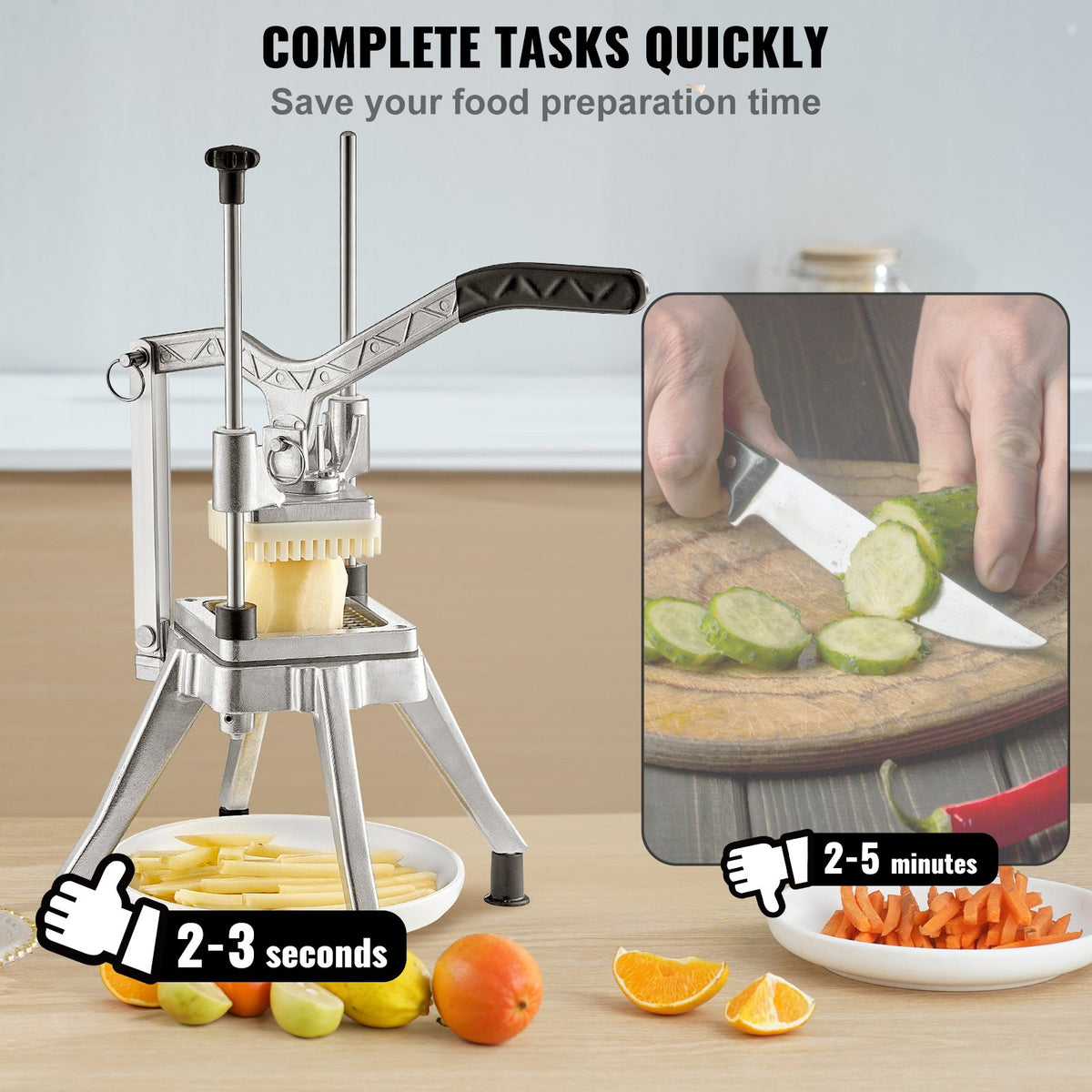 Commercial Chopper Commercial Vegetable Chopper with 4 Blades Fruits Dicer V952-GGSSDQTJJBQX4YU0HV0