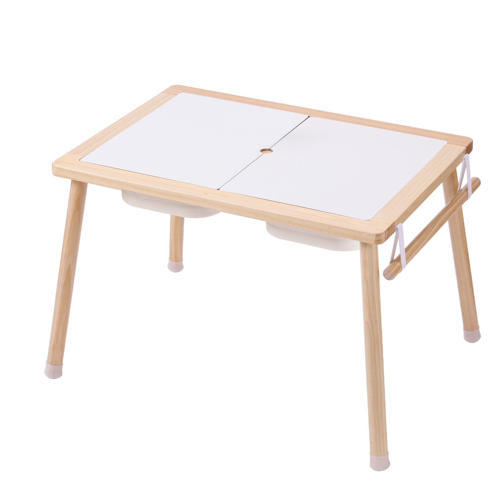 Kids Sensory Table Sand Water Play Table with 1 Paper Roll 3 Storage Bins V952-GGZDJZBK2129VB7WFV0