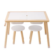 Kids Sensory Table & Chair Set Sand Water Play Table with 2 Storage Bins V952-GGZZDZHK2129ZA1KCV0