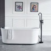 Freestanding Bathtub Faucet, Floor Mount, Freestanding Tub Filler, Shower Mixer Taps, Two Water Modes, 360 V952-GHKSLTSYXYGH0IJXEV0