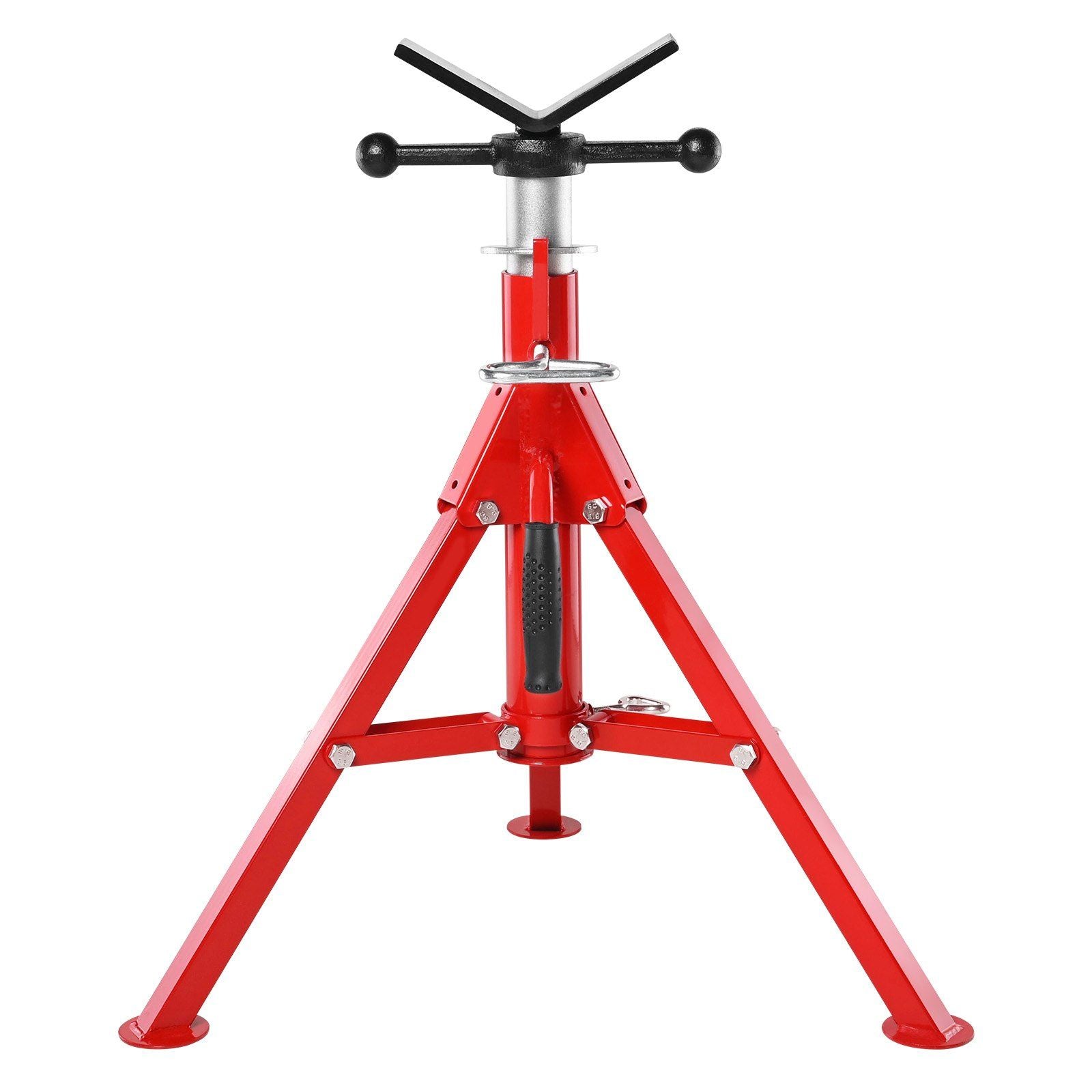V Head Pipe Stand 0.32 - 30.48 cm Capacity, Adjustable Height 610mm-1067mm, Pipe Jack Stands 1134kg Load V952-GJ1107BGJ-VX00001V0