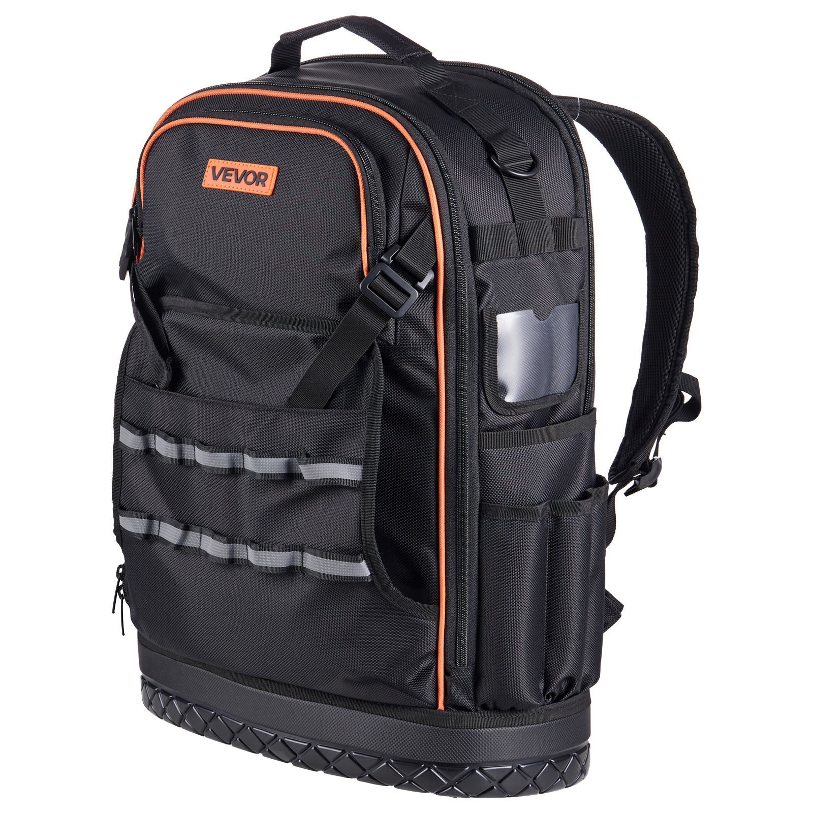 Tool Backpack, 65 Pockets, Heavy-duty Tools Storage Organizer Work Bags with Laptop Compartment & Molded V952-GJBB1416INCH5R4Z0001V0