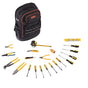 Tool Backpack with Tools, 65 Pockets, Heavy-duty Tools Storage Organizer Bags with Laptop Compartment & V952-GJBB1416INCHDUXTA001V0