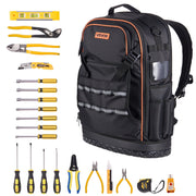 Tool Backpack with Tools, 65 Pockets, Heavy-duty Tools Storage Organizer Bags with Laptop Compartment & V952-GJBB1416INCHDUXTA001V0