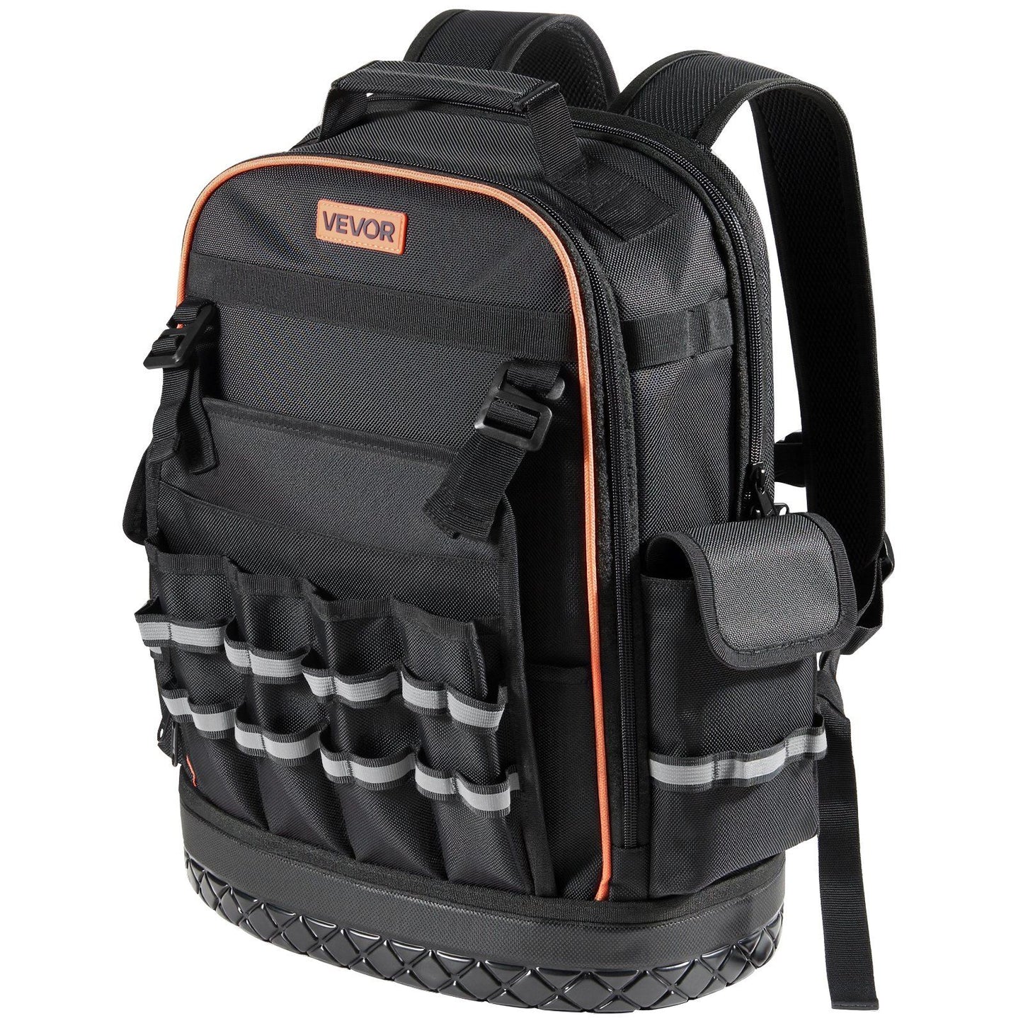 Tool Backpack, 64 Pockets, Heavy-duty Tools Storage Organizer Work Bags with Laptop Compartment & Molded V952-GJBB1416INCHEILMT001V0