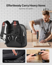 Tool Backpack, 49 Pockets, Heavy-duty Tools Storage Organizer Work Bags with Laptop Compartment & Reinforced V952-GJBBBD1012INXI8UM001V0