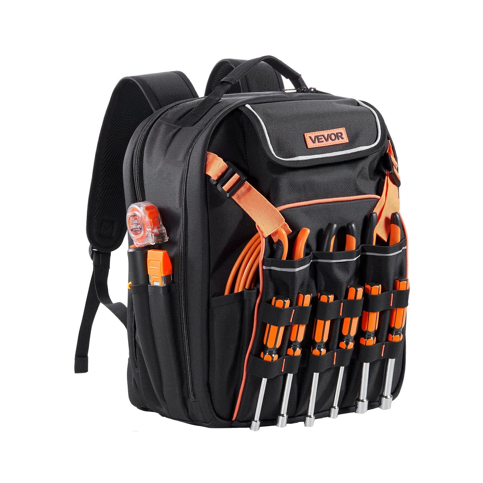 Tool Backpack, 45 Pockets, Heavy-duty Tools Storage Organizer Work Bags with Laptop Compartment & Reinforced V952-GJBBBD1214IN0W07J001V0