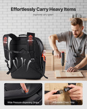 Tool Backpack, 45 Pockets, Heavy-duty Tools Storage Organizer Work Bags with Laptop Compartment & Reinforced V952-GJBBBD1214IN0W07J001V0