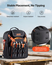 Tool Backpack, 45 Pockets, Heavy-duty Tools Storage Organizer Work Bags with Laptop Compartment & Reinforced V952-GJBBBD1214IN0W07J001V0