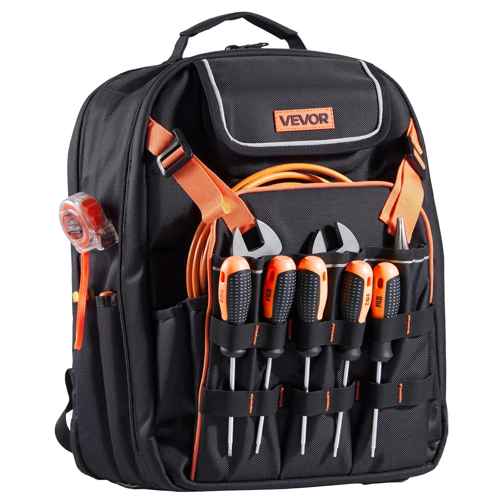 Tool Backpack, 45 Pockets, Heavy-duty Tools Storage Organizer Work Bags with Laptop Compartment & Reinforced V952-GJBBBD1214IN0W07J001V0