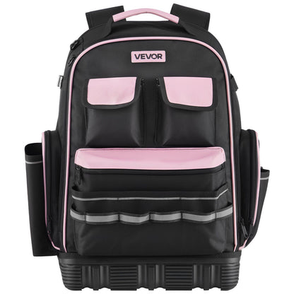 Tool Backpack, 56 Pockets, Heavy-duty Tools Storage Organizer Work Bags with Laptop Compartment & Molded V952-GJBBSLD1012I9UUIW001V0