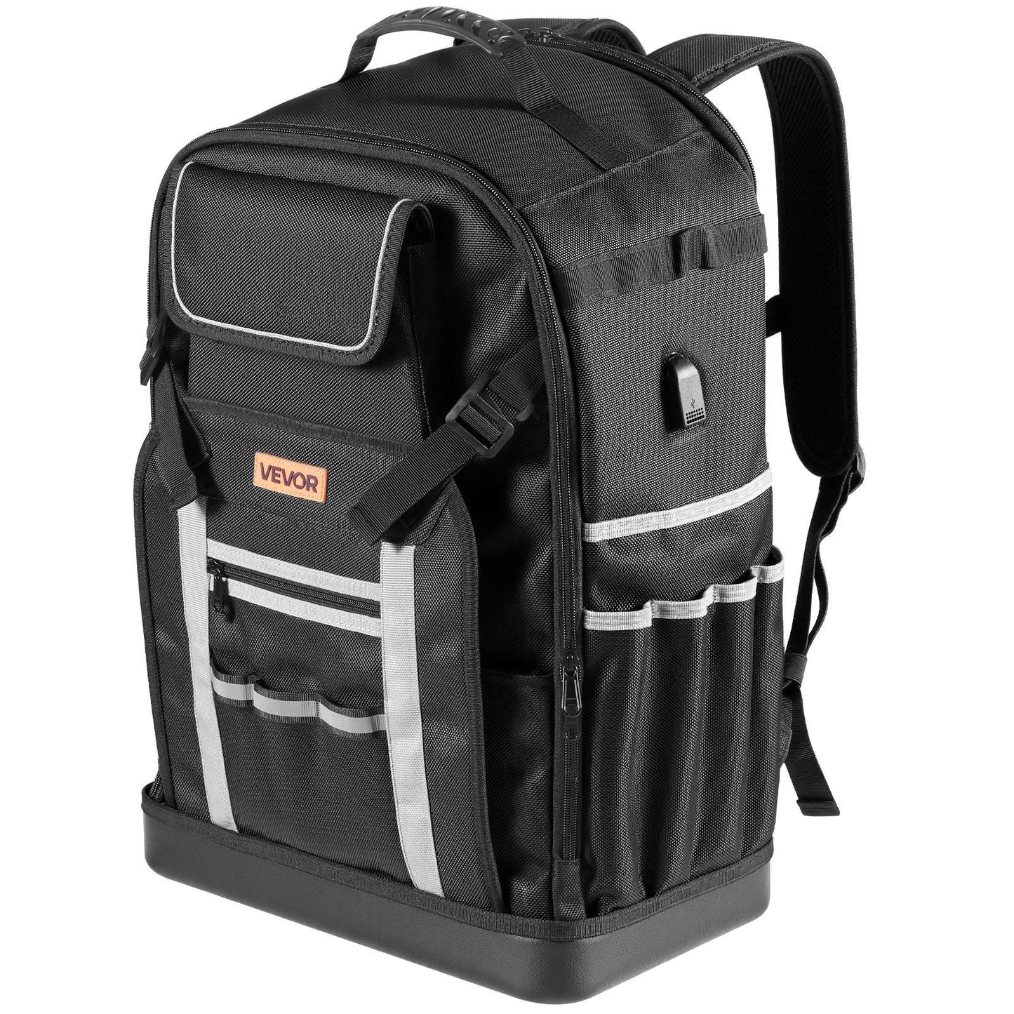 Tool Backpack, 56 Pockets, Heavy-duty Tools Storage Organizer Bags with Molded Base, Electrician Jobsite V952-GJBBSLD1214IOF1S8001V0