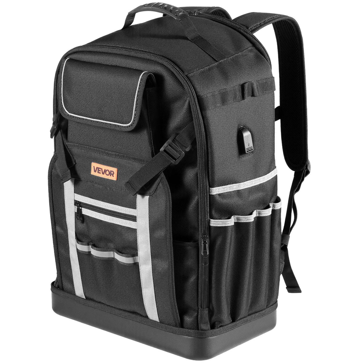 Tool Backpack, 56 Pockets, Heavy-duty Tools Storage Organizer Bags with Molded Base, Electrician Jobsite V952-GJBBSLD1214IOF1S8001V0
