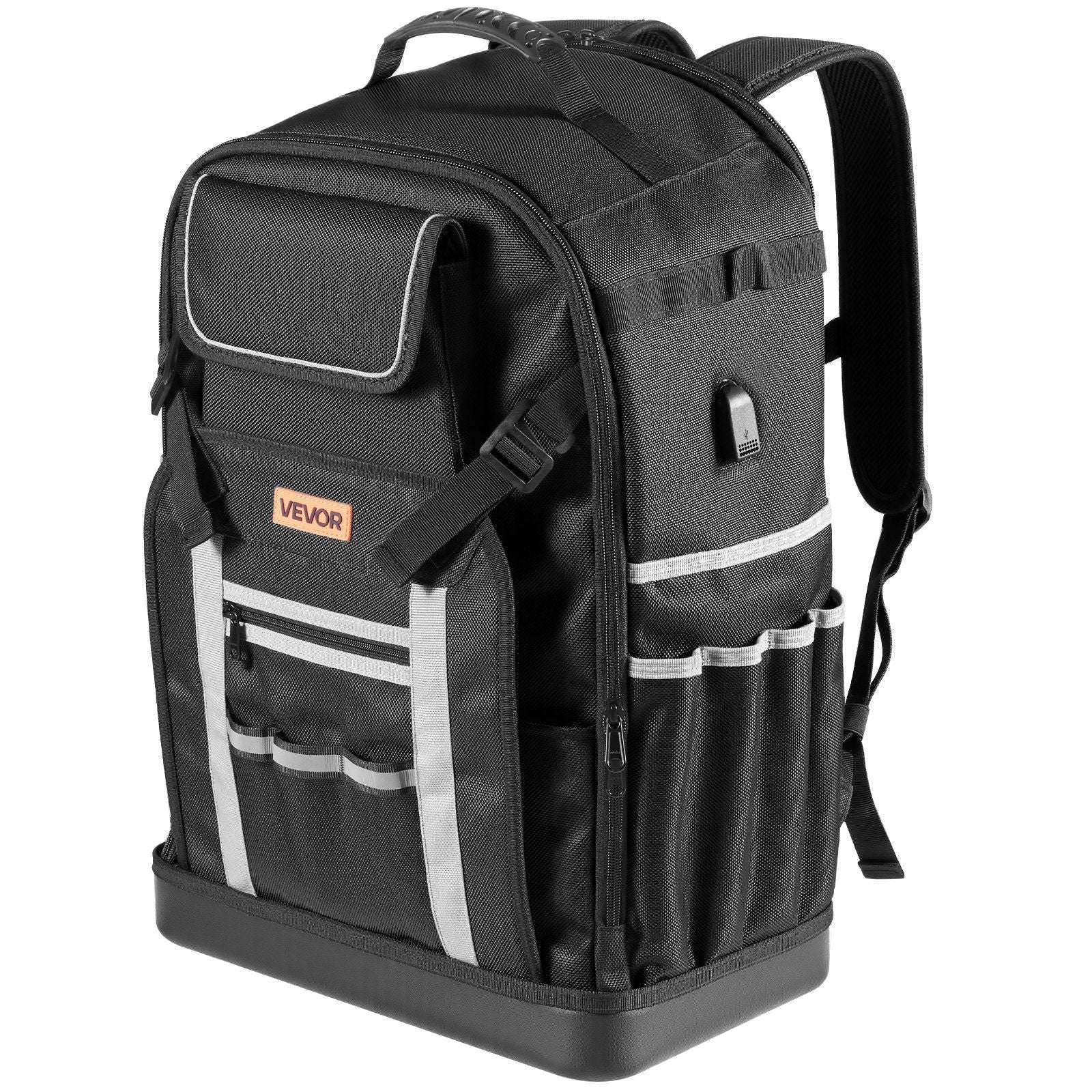Tool Backpack, 56 Pockets, Heavy-duty Tools Storage Organizer Bags with Molded Base, Electrician Jobsite V952-GJBBSLD1214IOF1S8001V0