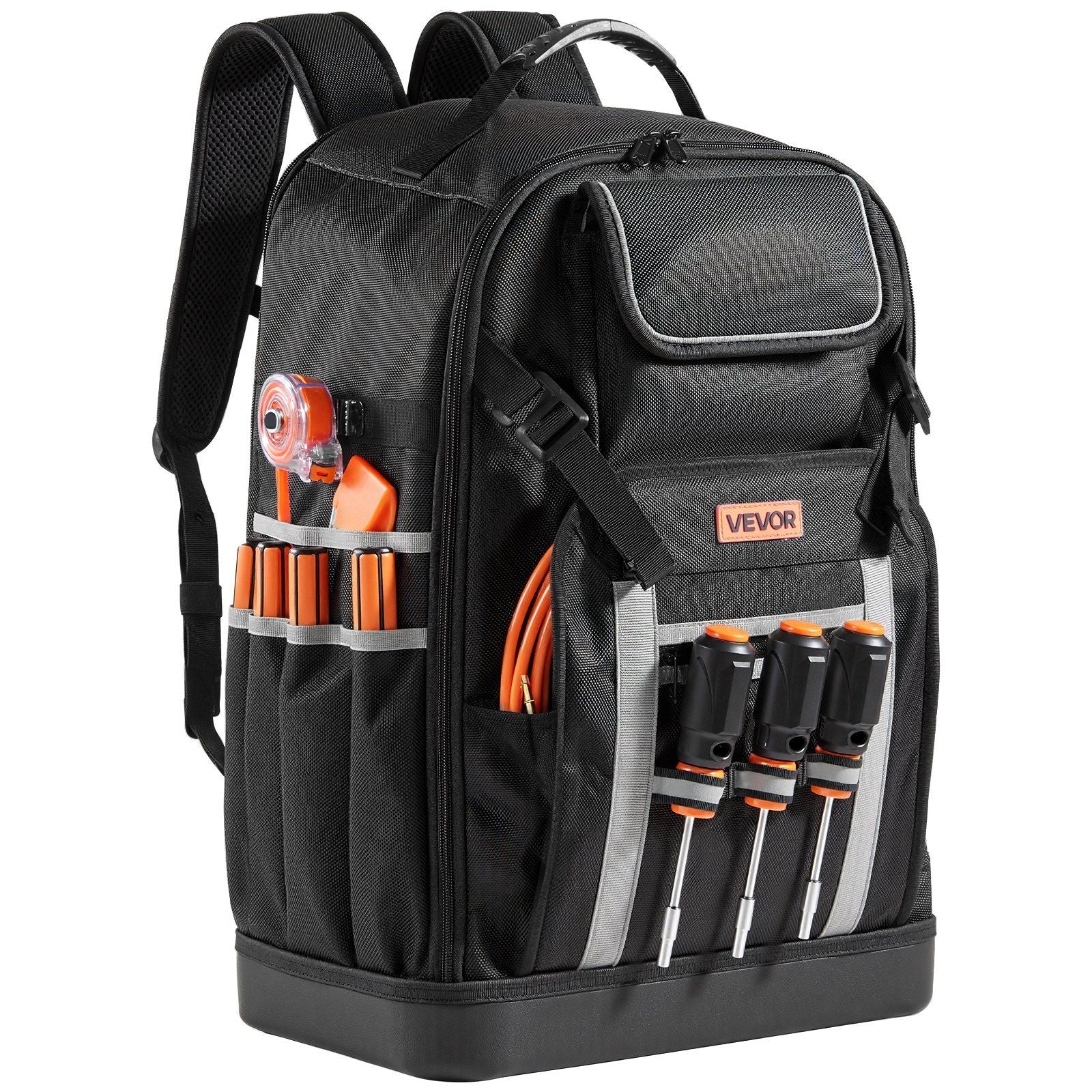 Tool Backpack, 56 Pockets, Heavy-duty Tools Storage Organizer Bags with Molded Base, Electrician Jobsite V952-GJBBSLD1214IOF1S8001V0