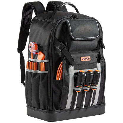 Tool Backpack, 56 Pockets, Heavy-duty Tools Storage Organizer Bags with Molded Base, Electrician Jobsite V952-GJBBSLD1214IOF1S8001V0