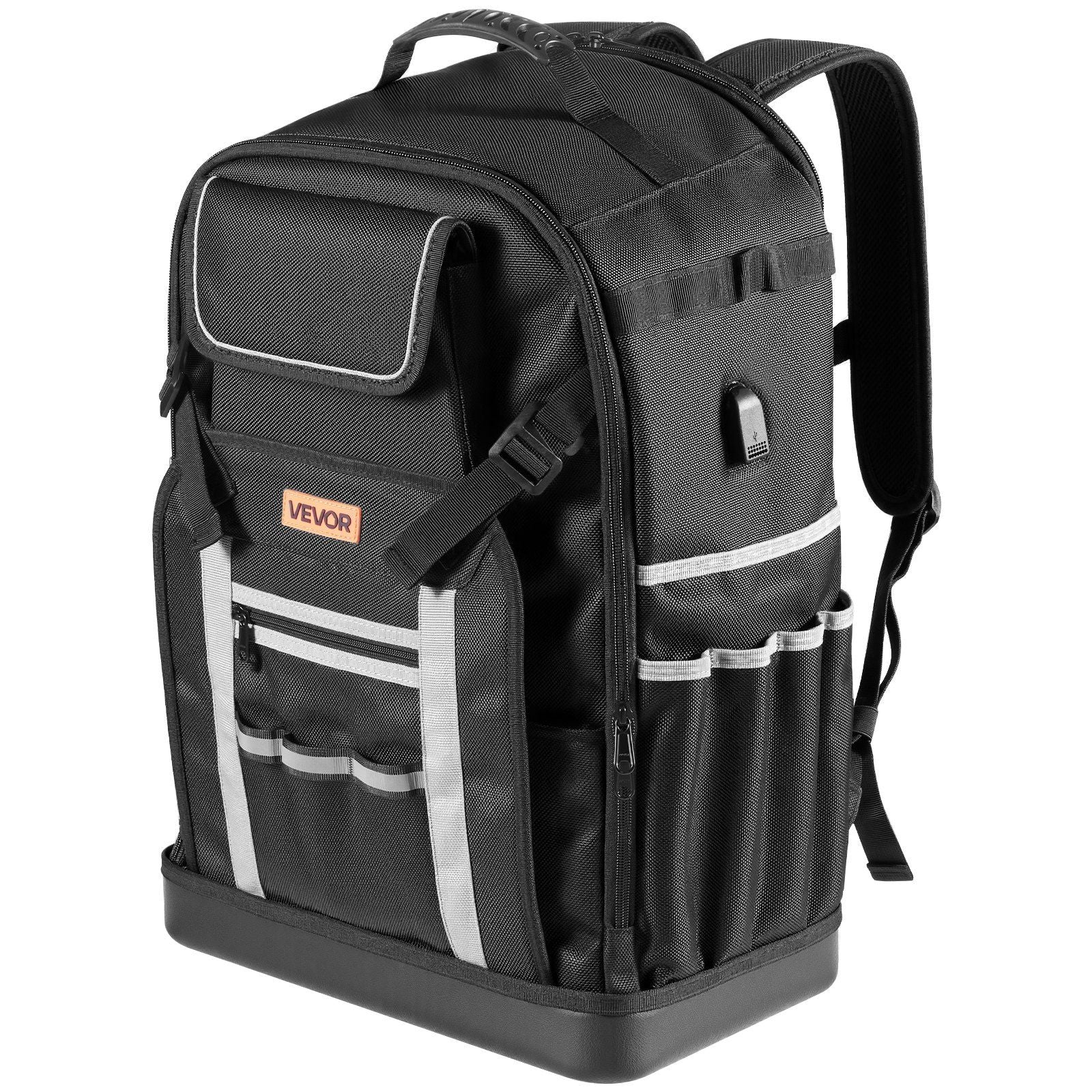 Tool Backpack, 56 Pockets, Heavy-duty Tools Storage Organizer Bags with Molded Base, Electrician Jobsite V952-GJBBSLD1214IOF1S8001V0