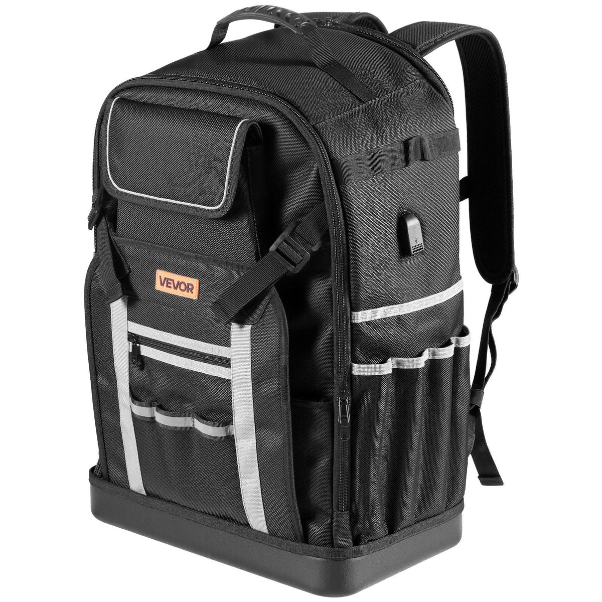 Tool Backpack, 56 Pockets, Heavy-duty Tools Storage Organizer Bags with Molded Base, Electrician Jobsite V952-GJBBSLD1214IOF1S8001V0