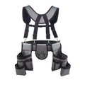 Tool Belt, 22 Pockets Tool Pouch with Suspenders for Men, Heavy Duty Adjustable Utility Belt Bag Suspenders V952-GJDDKXCGKSYBIQ911001V0