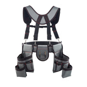 Tool Belt, 22 Pockets Tool Pouch with Suspenders for Men, Heavy Duty Adjustable Utility Belt Bag Suspenders V952-GJDDKXCGKSYBIQ911001V0
