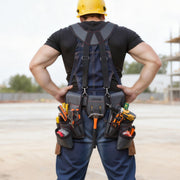 Tool Belt, 22 Pockets Tool Pouch with Suspenders for Men, Heavy Duty Adjustable Utility Belt Bag Suspenders V952-GJDDKXCGKSYBIQ911001V0