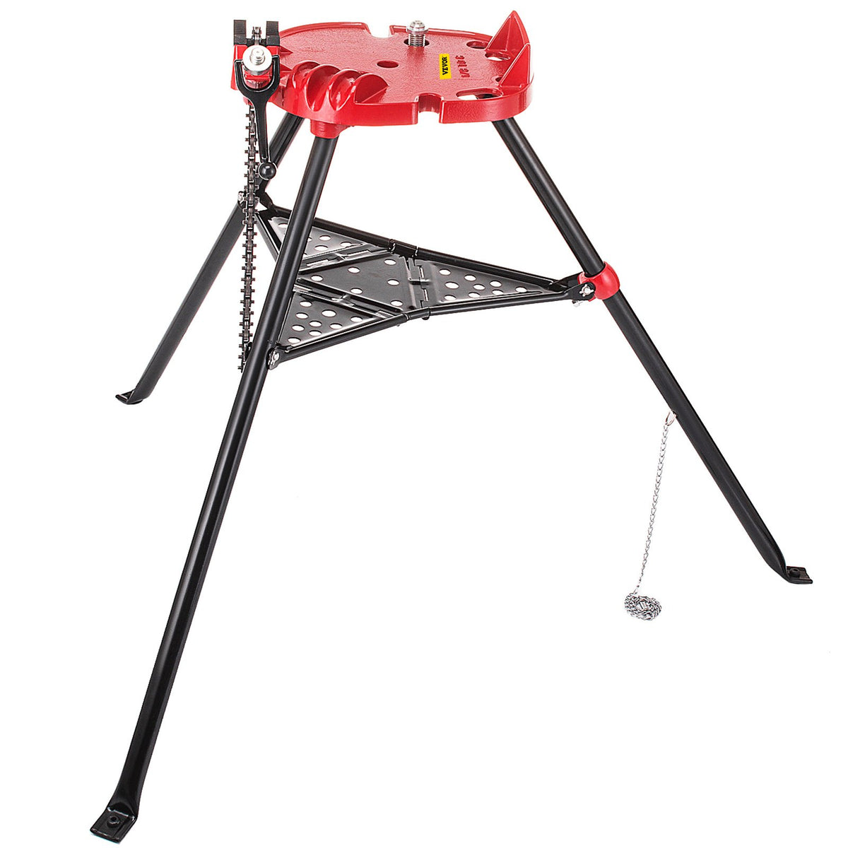Tripod Pipe Chain Vice Stand 1/8" to 6" w/ Steel Legs & Rubber Mounts Bib V952-GJDJLGQZJ00000001V0